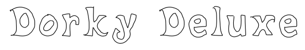 Dorky Deluxe font preview
